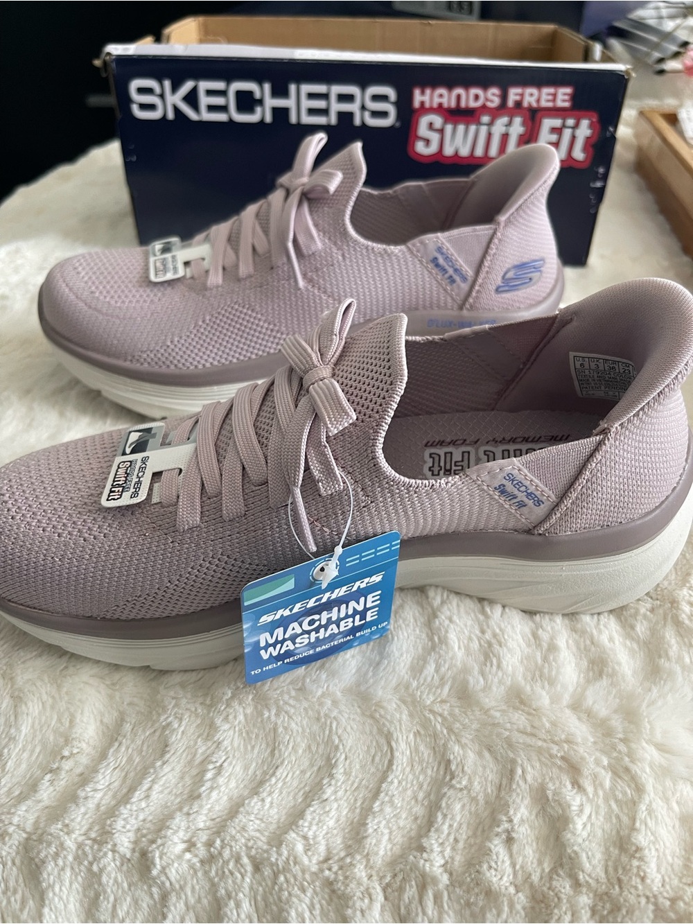 Skechers Womens Hands Free Swift Fit D'LUX WALKER-MANY PLANS Mauve Size 6 M - Picture 6 of 14